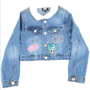 STAR WARS jean jacket kids size xs 4/5 Art Class
